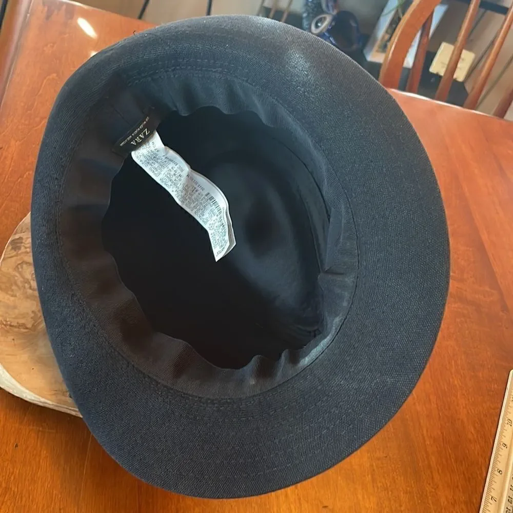 Zara Black Fedora Hat - M/57CM